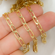 Gold Plated 925 Sterling Silver Ultra Flat Paperclip Chain